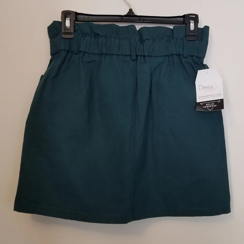 Dress Up Green High Waisted Skirt - Picture 3 of 4